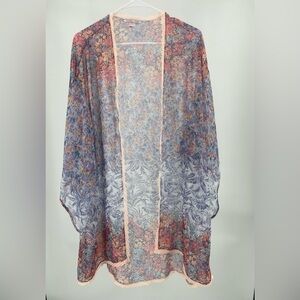 Victorias‎ Secret floral open sheer kimono/robe, size XS/S